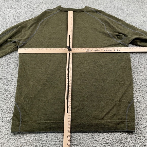Smartwool Sweater Mens XL Green Merino Wool Crewneck Pullover Knit Hiking - Picture 5 of 10